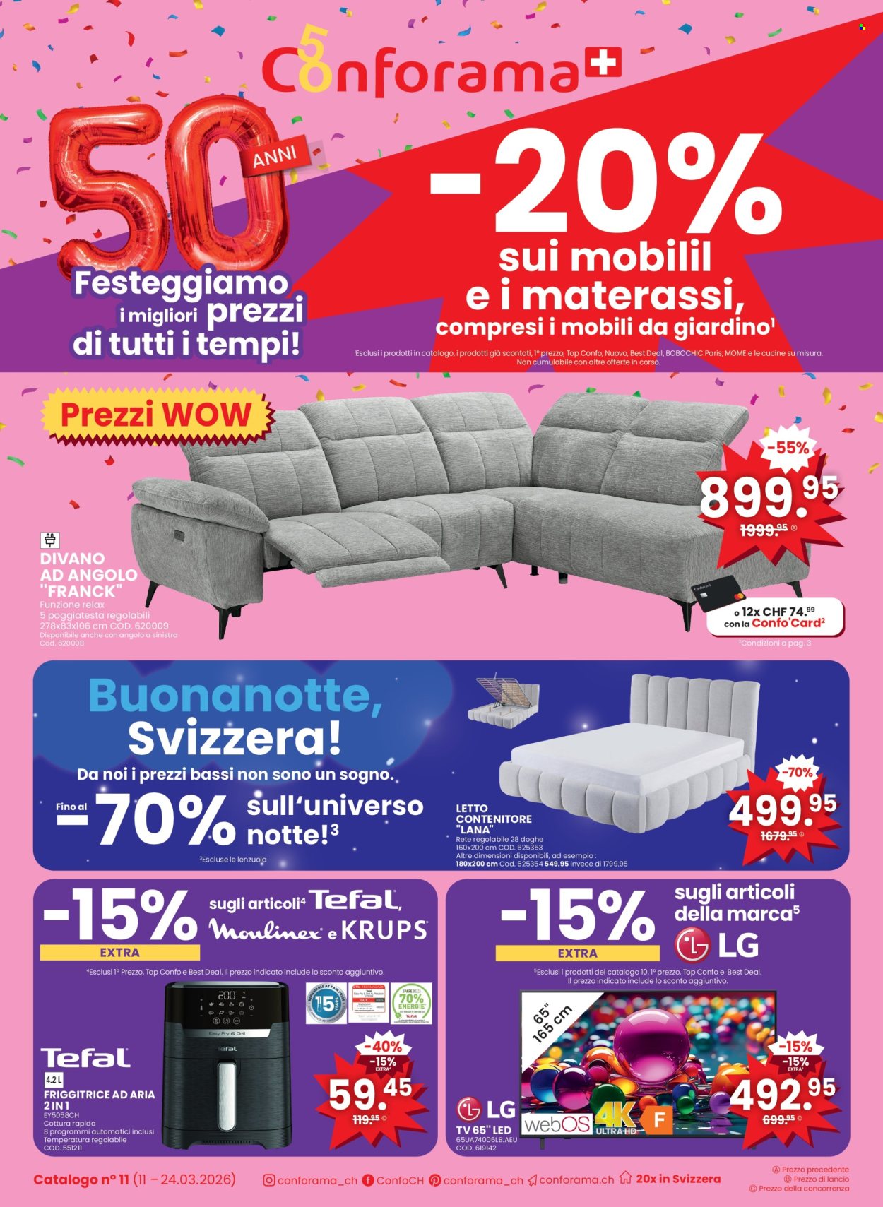 Catalogue Conforama - 11.3.2026 - 24.3.2026. Page 1. Page 1