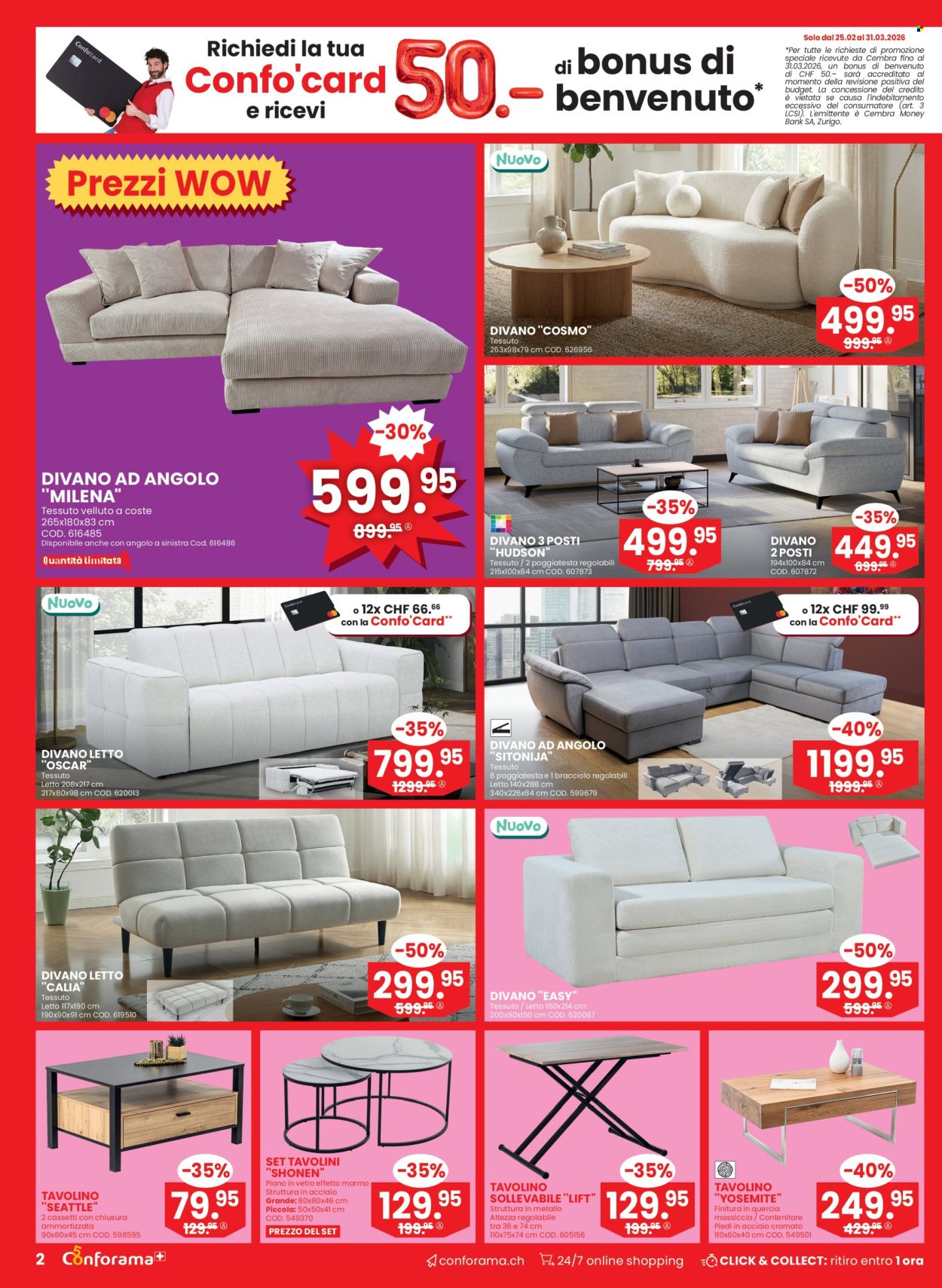 Catalogue Conforama - 11.3.2026 - 24.3.2026. Page 2. Page 2