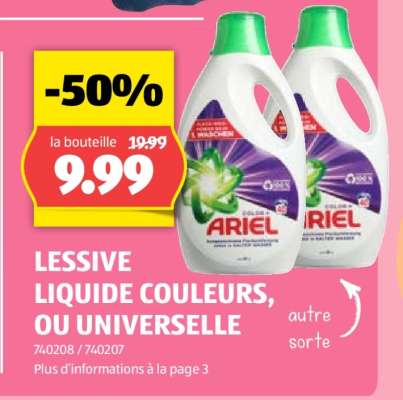 ARIEL Lessive Liquide Couleurs, ou Universelle