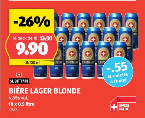 ST. GOTTHARD BIÈRE LAGER BLONDE