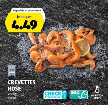 CREVETTES ROSE