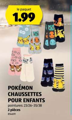 POKÉMON CHAUSSETTES POUR ENFANTS