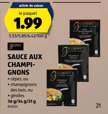 SAUCE AUX CHAMPIGNONS