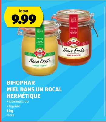 BIHOPHAR MIEL DANS UN BOCAL HERMÉTIQUE
