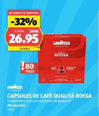 CAPSULES DE CAFÉ QUALITÀ ROSSA
