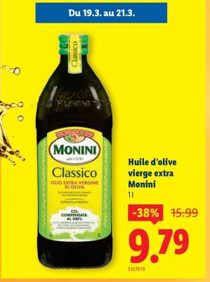 Huile d'olive vierge extra Monini