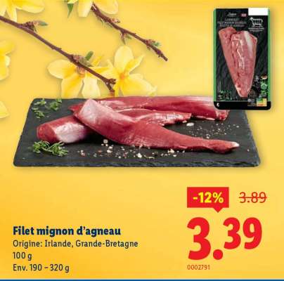 Filet mignon d’agneau