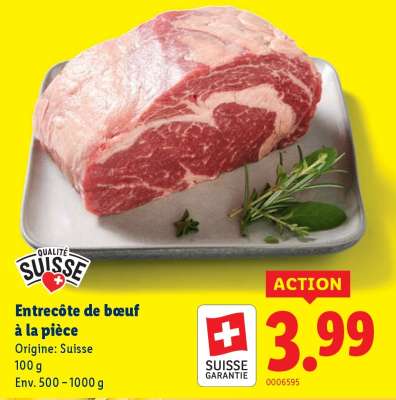 Entrecôte de bœuf à la pièce
