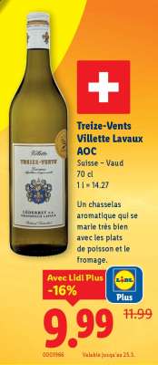 Treize-Vents Villette Lavaux AOC