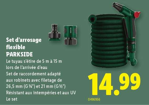 Set d’arrosage flexible PARKSIDE