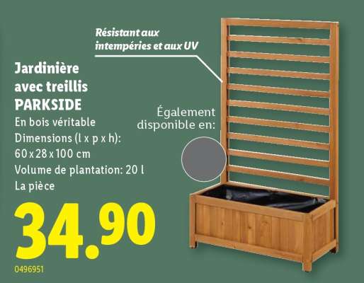 Jardinière avec treillis PARKSIDE