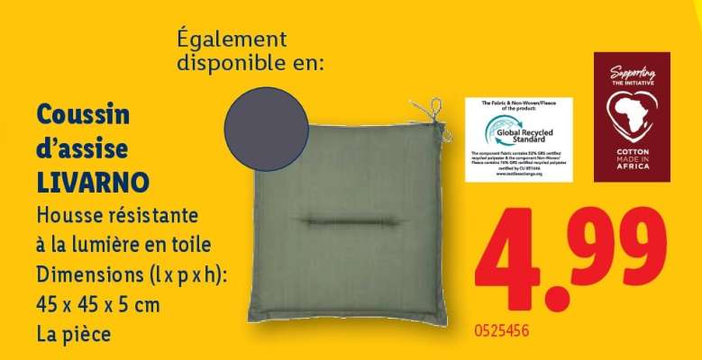 Coussin d’assise LIVARNO