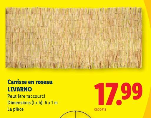 Canisse en roseau LIVARNO