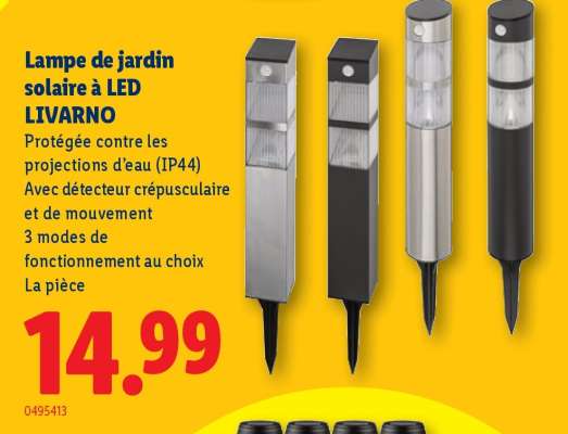 Lampe de jardin solaire à LED LIVARNO