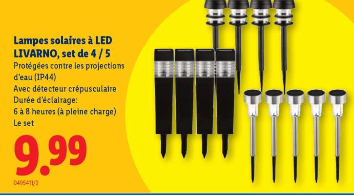 Lampes solaires à LED LIVARNO, set de 4 / 5