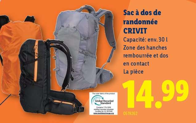 Sac à dos de randonnée CRIVIT