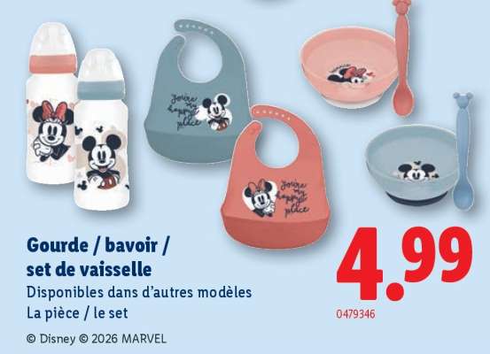 Gourde / bavoir / set de vaisselle