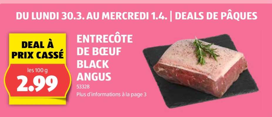 Entrecôte de bœuf Black Angus