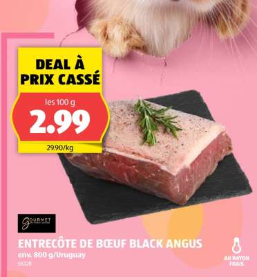 Entrecôte de bœuf Black Angus