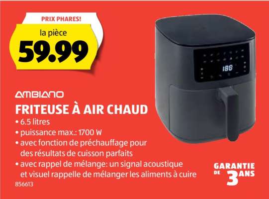 AMBIANO FRITEUSE À AIR CHAUD