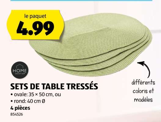 SETS DE TABLE TRESSÉS