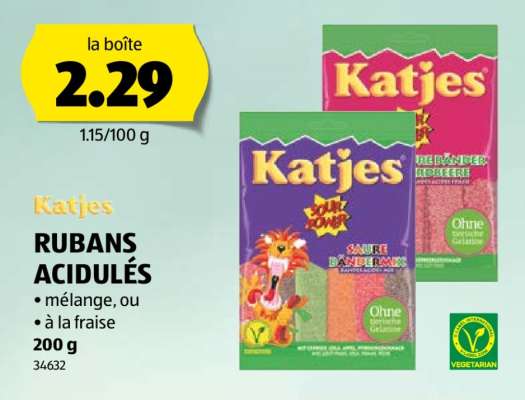 Katjes RUBANS ACIDULÉS