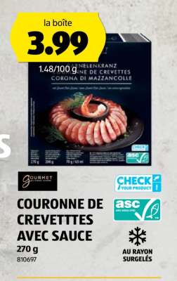 Couronne de Crevettes avec Sauce