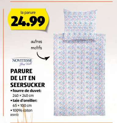 PARURE DE LIT EN SEERSUCKER