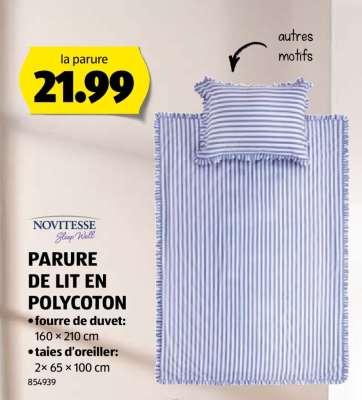 PARURE DE LIT EN POLYCOTON