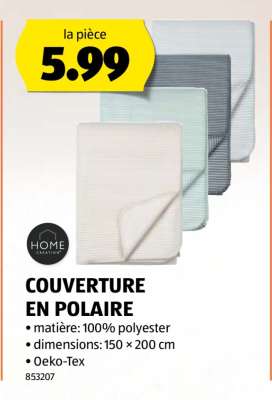 COUVERTURE EN POLAIRE