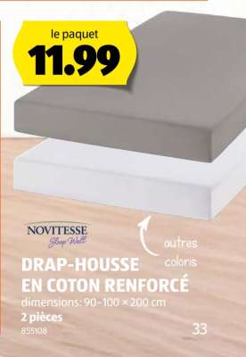 Drap-housse en coton renforcé