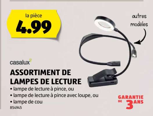 ASSORTIMENT DE LAMPES DE LECTURE