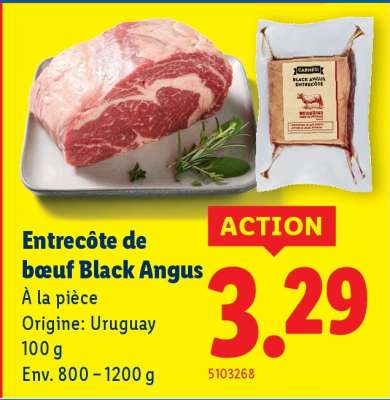 Entrecôte de bœuf Black Angus