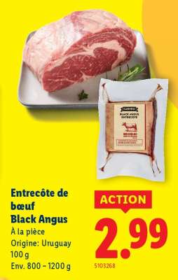 Entrecôte de bœuf Black Angus