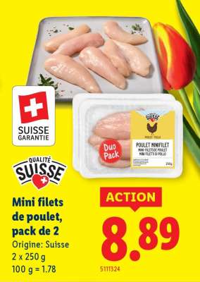 Mini filets de poulet, pack de 2