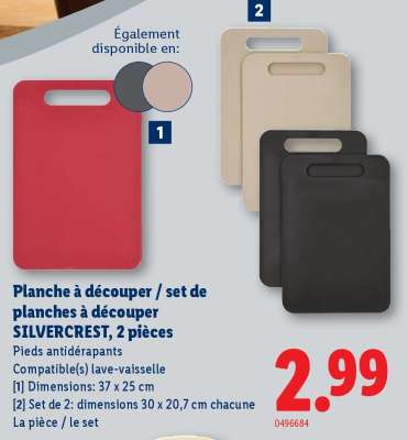 Planche à découper / set de planches à découper SILVERCREST, 2 pièces