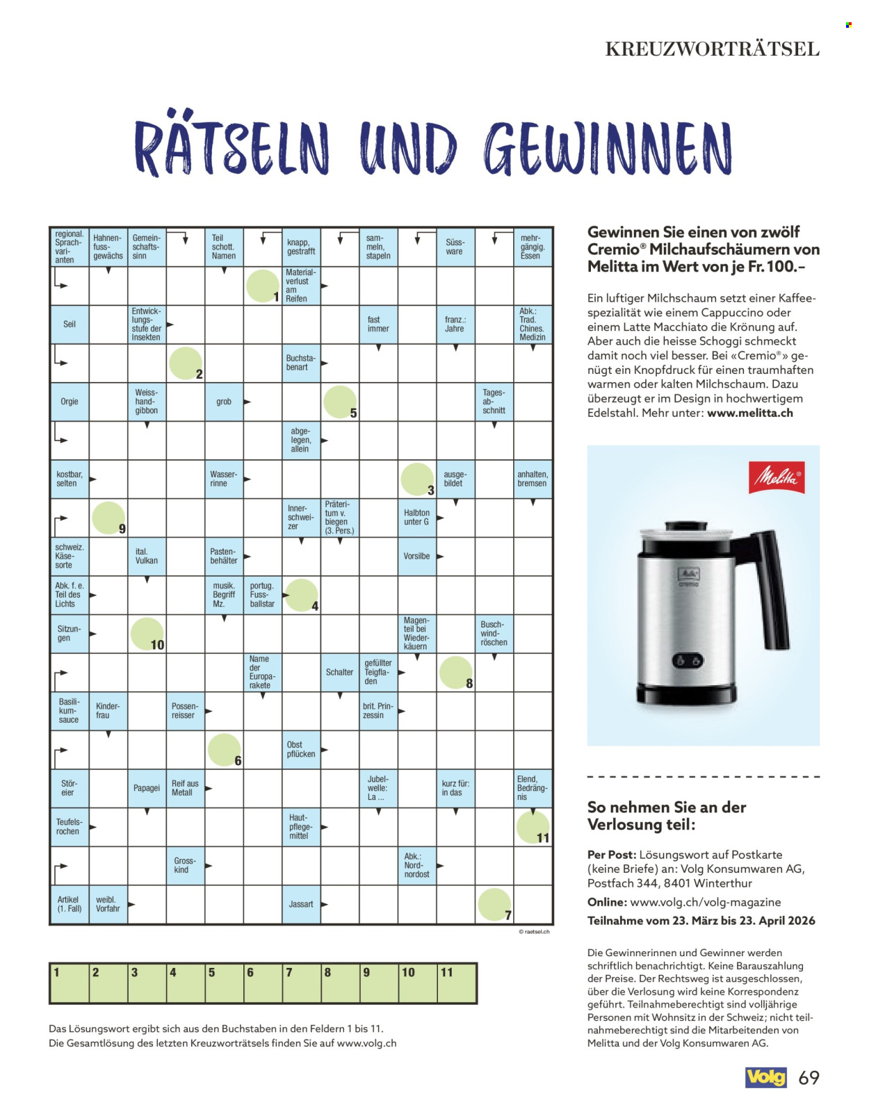 Catalogue Volg - 1.4.2026 - 30.4.2026. Page 69. Page 69