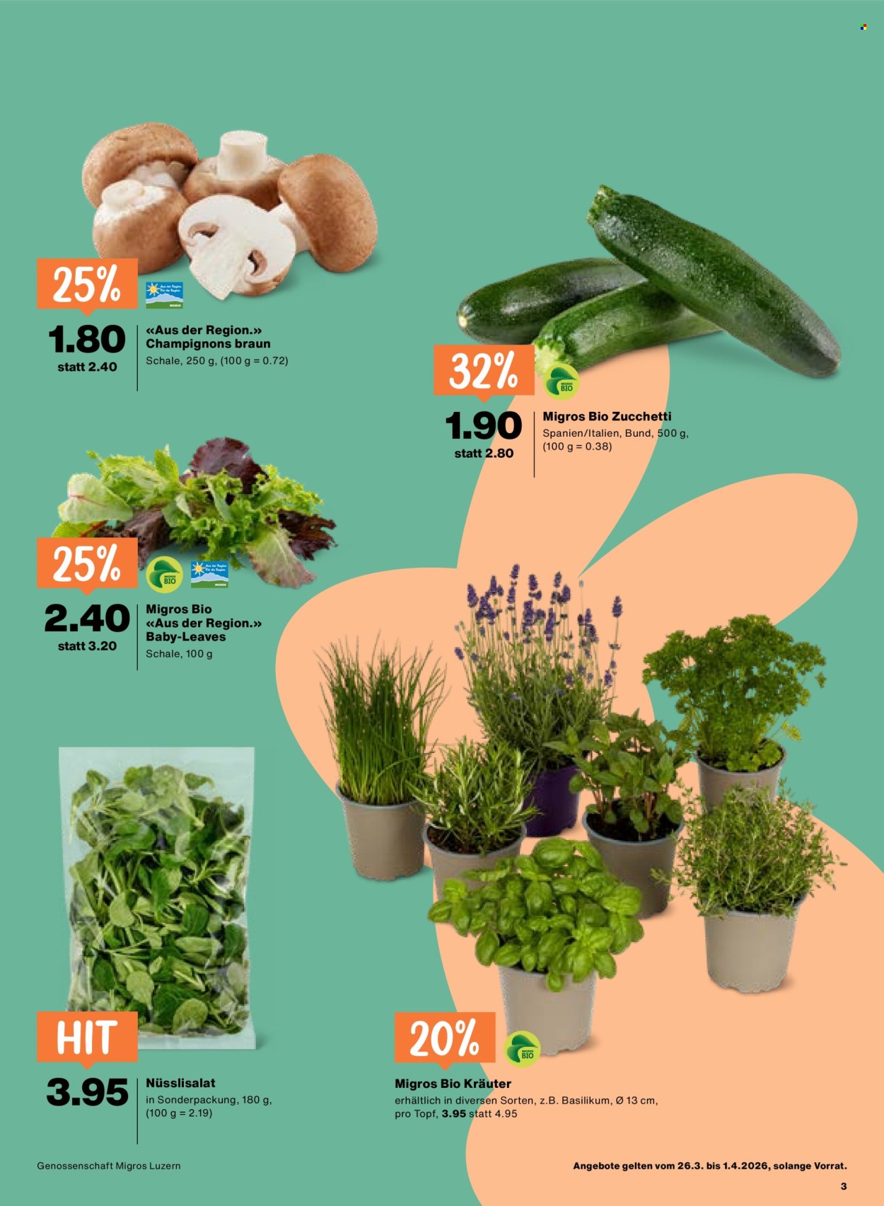 Catalogue Migros - 26.3.2026 - 1.4.2026. Page 3. Page 3