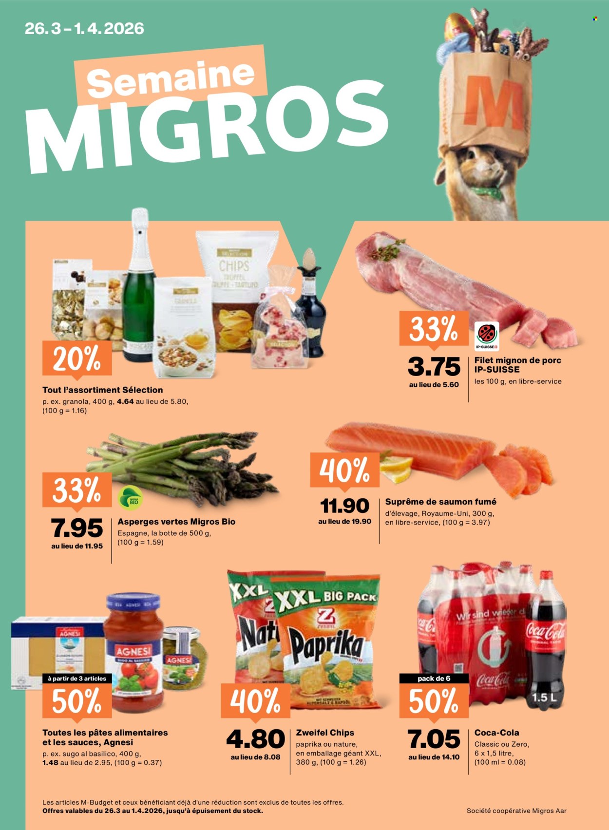 Catalogue Migros - 26.3.2026 - 1.4.2026. Page 1. Page 1