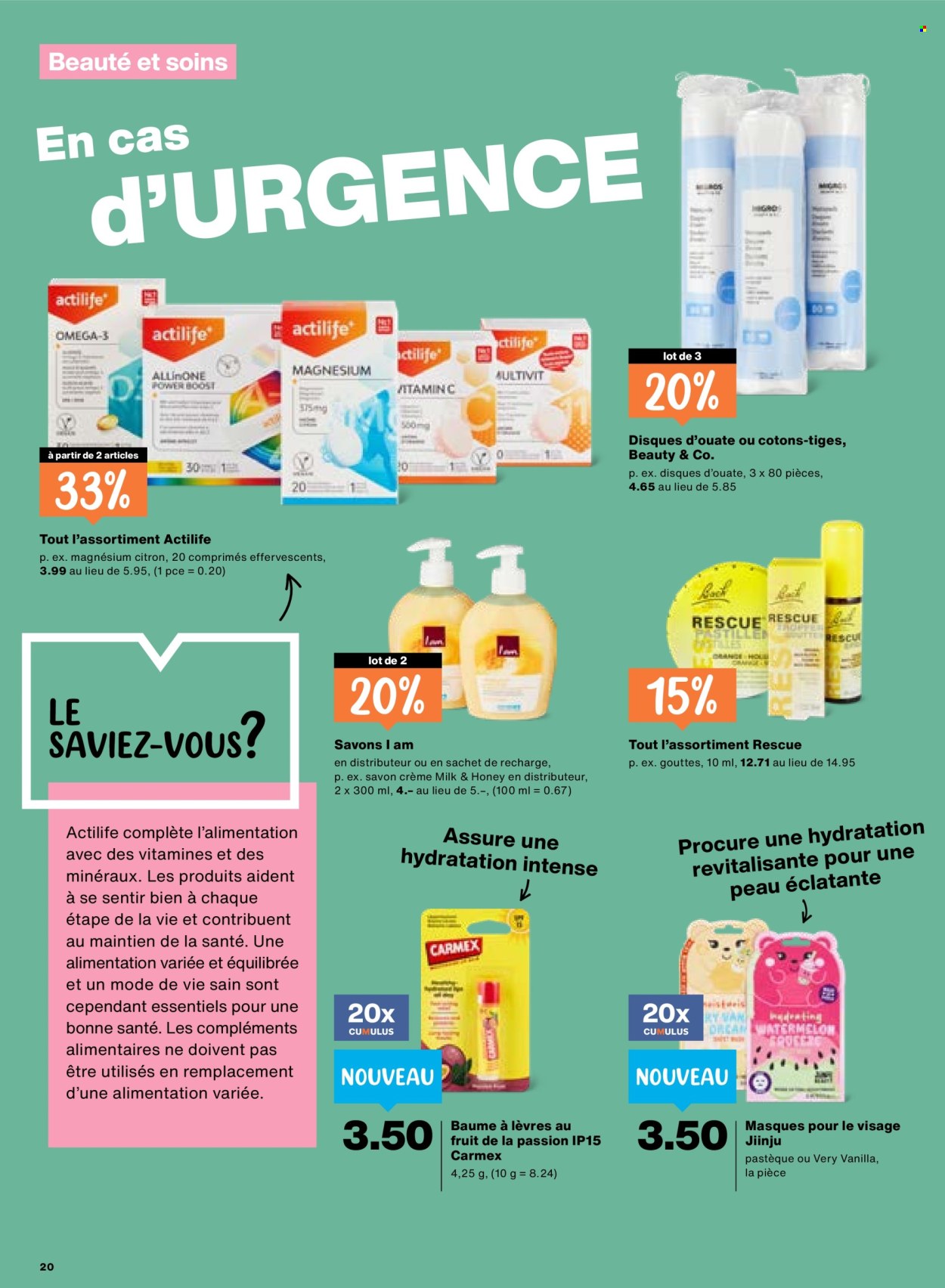 Catalogue Migros - 26.3.2026 - 1.4.2026. Page 20. Page 20