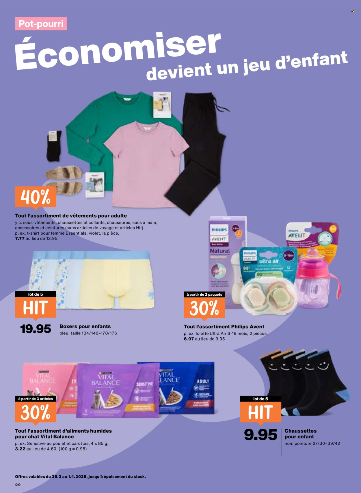 Catalogue Migros - 26.3.2026 - 1.4.2026. Page 22. Page 22