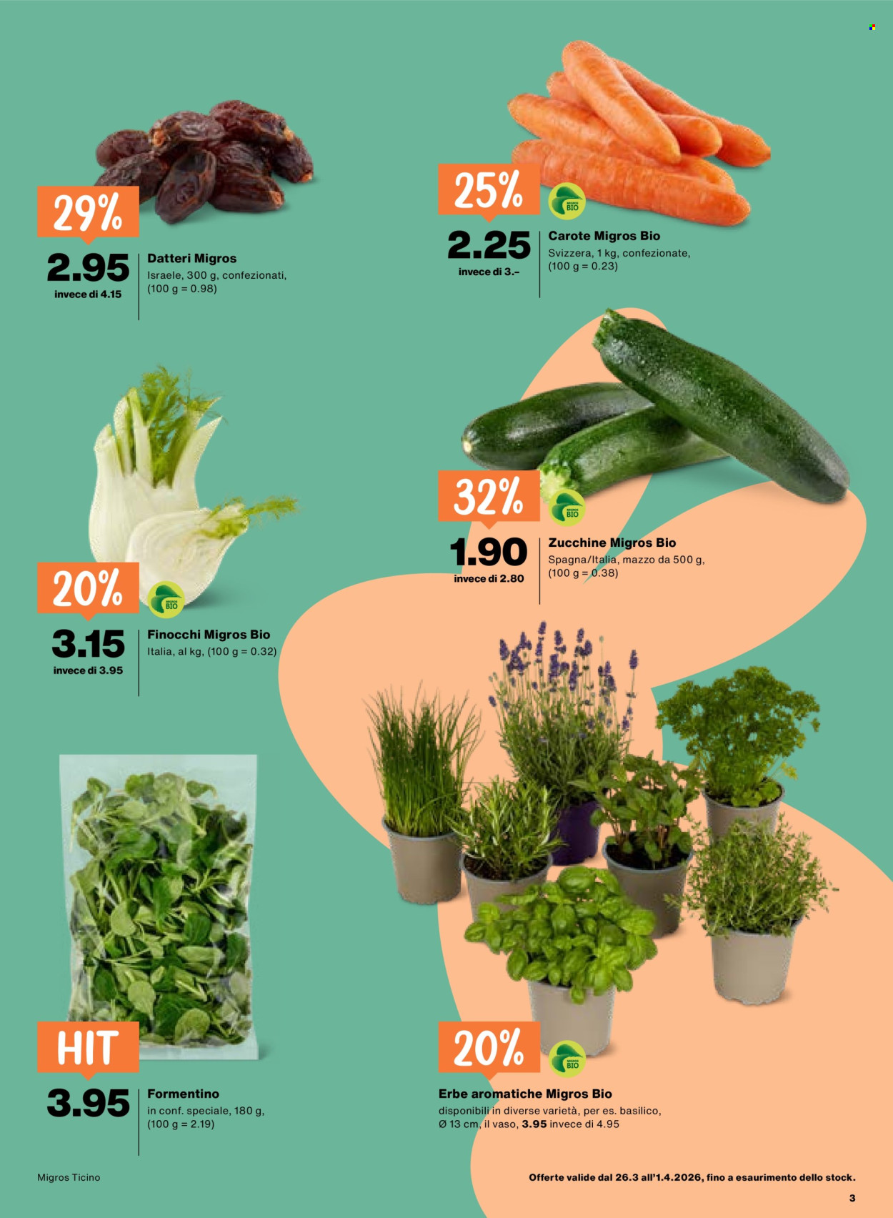 Catalogue Migros - 26.3.2026 - 1.4.2026. Page 3. Page 3