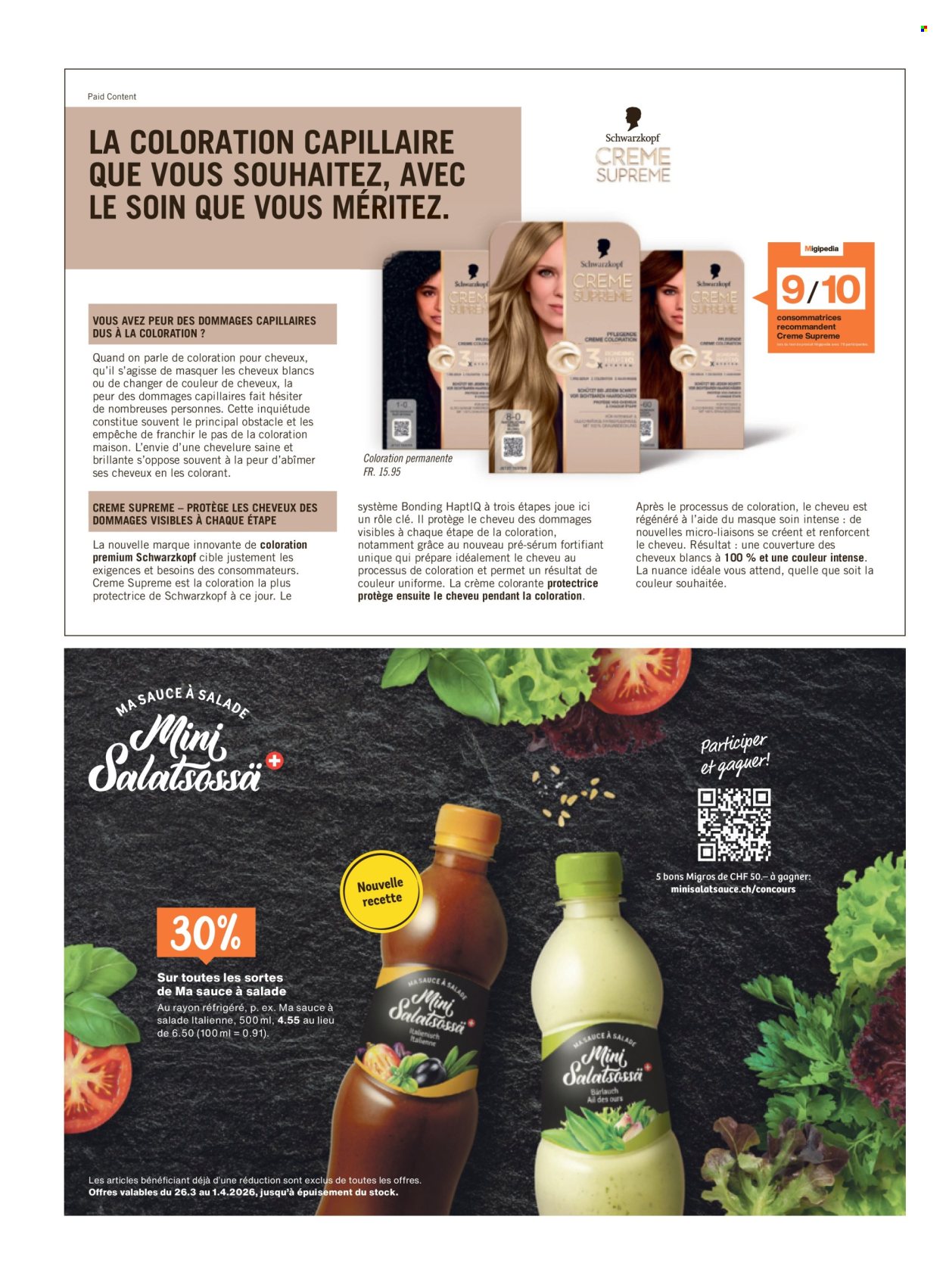 Catalogue Migros - 25.3.2026 - 1.4.2026. Page 48. Page 48