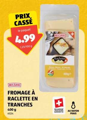 MILSANI FROMAGE À RACLETTE EN TRANCHES