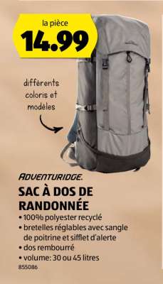SAC À DOS DE RANDONNÉE