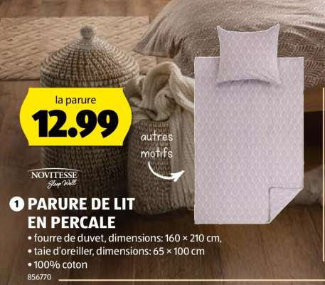 PARURE DE LIT EN PERCALE