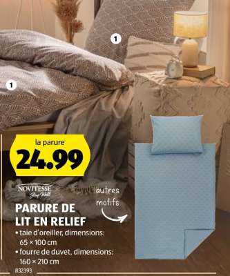 PARURE DE LIT EN RELIEF