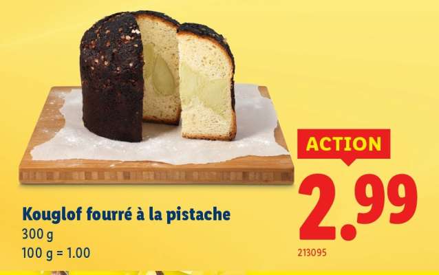 Kouglof fourré à la pistache