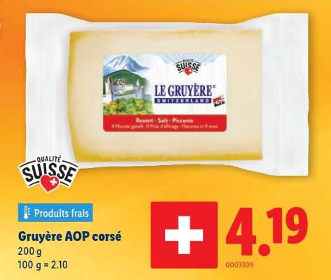 Gruyère AOP corsé