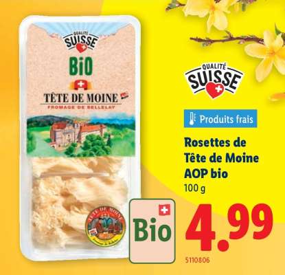 Rosettes de Tête de Moine AOP bio